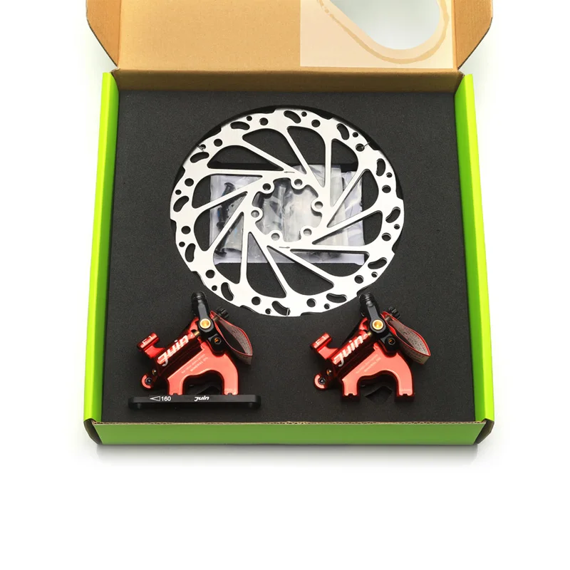 F1 Flat mount Red Juin Tech R1 X1 штыревое крепление F1 плоское крепление линия тяга гидравлический дисковый тормозной суппорт дорожный CX гравий 160 мм Велокросс - Цвет: F1 Flat mount Red