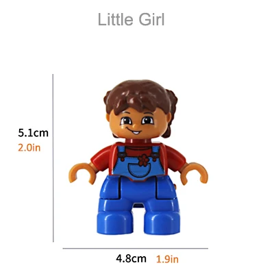 Строительные блоки персонажи серии family фигурки совместим с Duplo кирпичи Duplo совместимые фигурки пластиковые игрушки Детский подарок