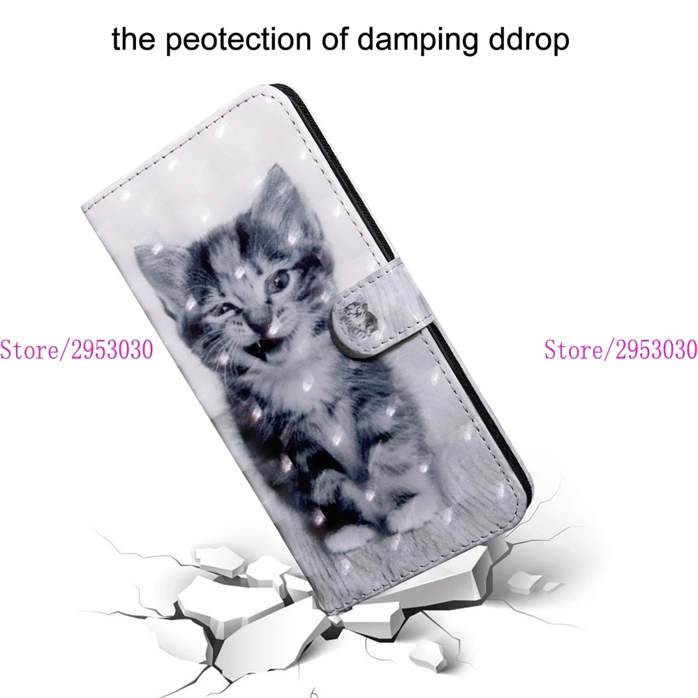 Кожаный чехол для Samsung Galaxy S10 S 10 с 3D рисунком чехол-книжка galaxy | Мобильные телефоны