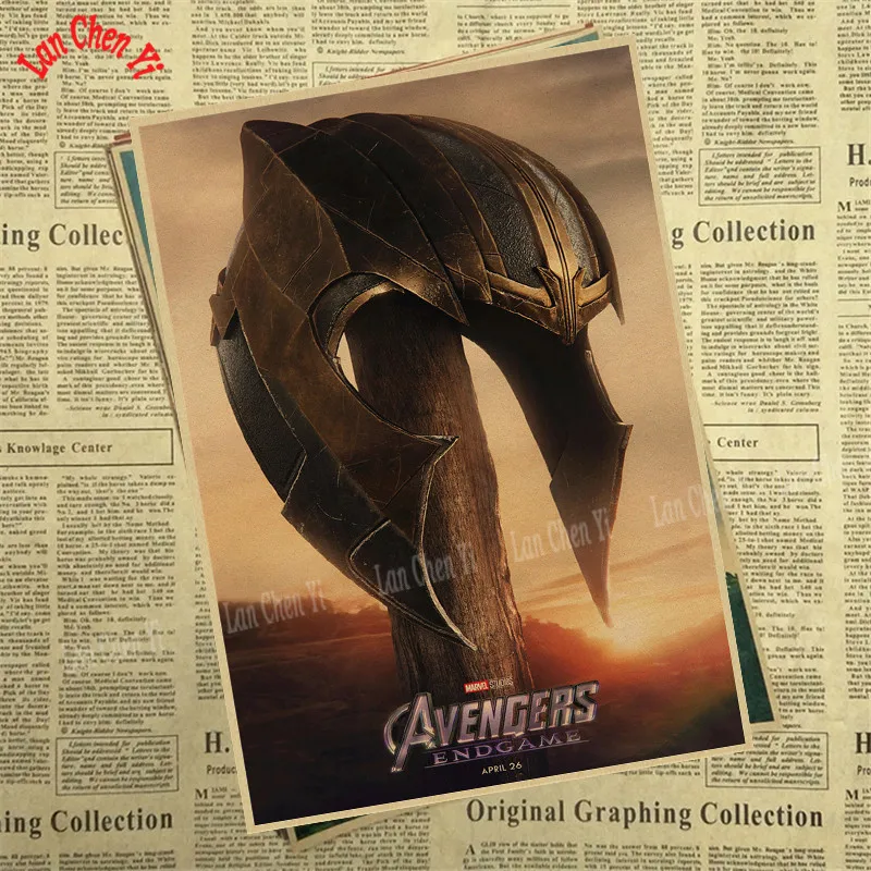Marvel Фильм Мстители: эндшпиль крафт-бумага плакат художественный напечатанный номер живопись наклейки на стену