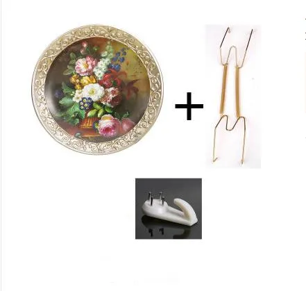style 12 Креативная картина маслом тарелка, часы с Европейским орнаментом винтажная декоративная керамическая тарелка, домашнее украшение офисного ресторана ремесла - Цвет: style 12
