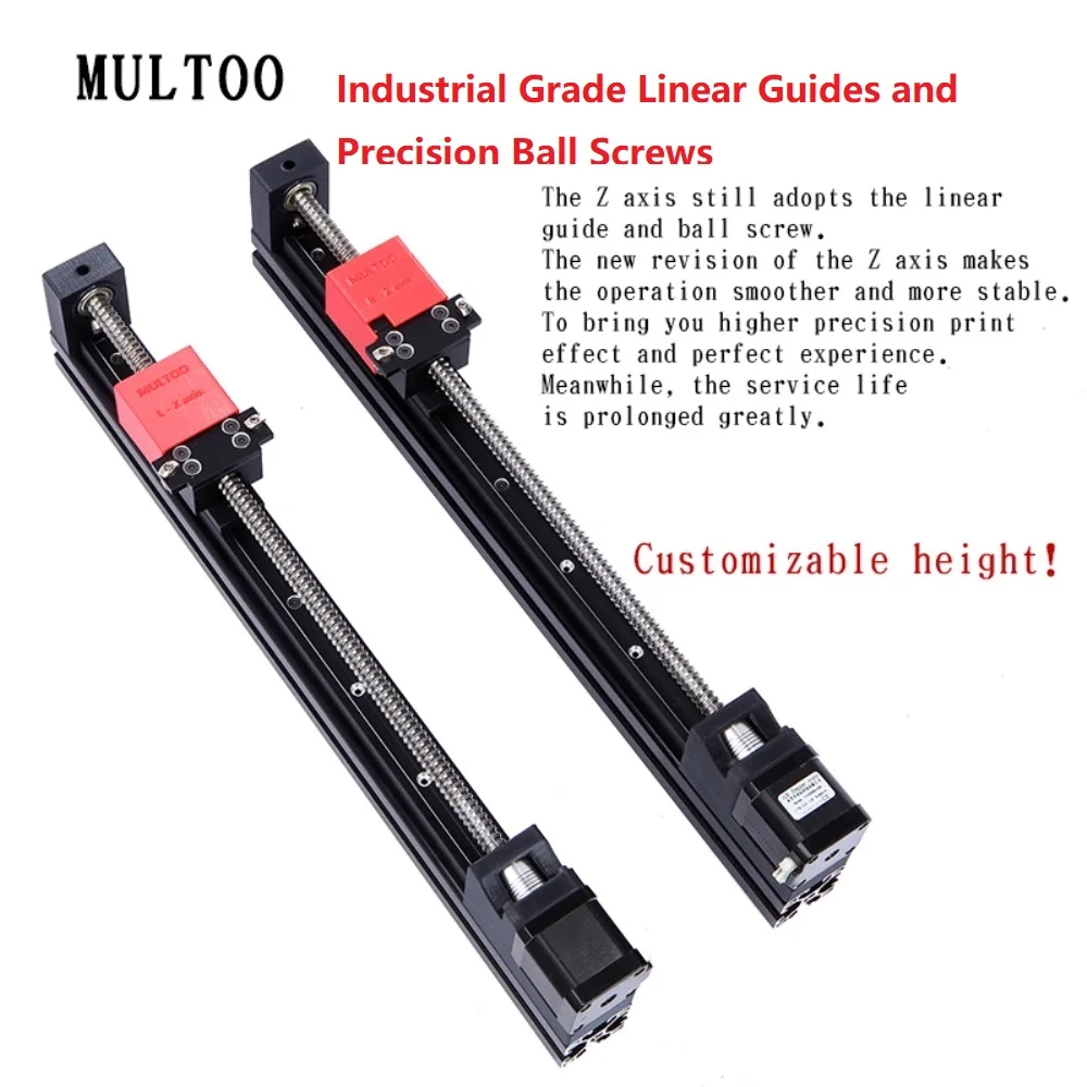 MULTOO MT2 500*500*600 400*400*500 высокотемпературная линейная направляющая Высокоточный Профессиональный широкоформатный 3d принтер MULTOO