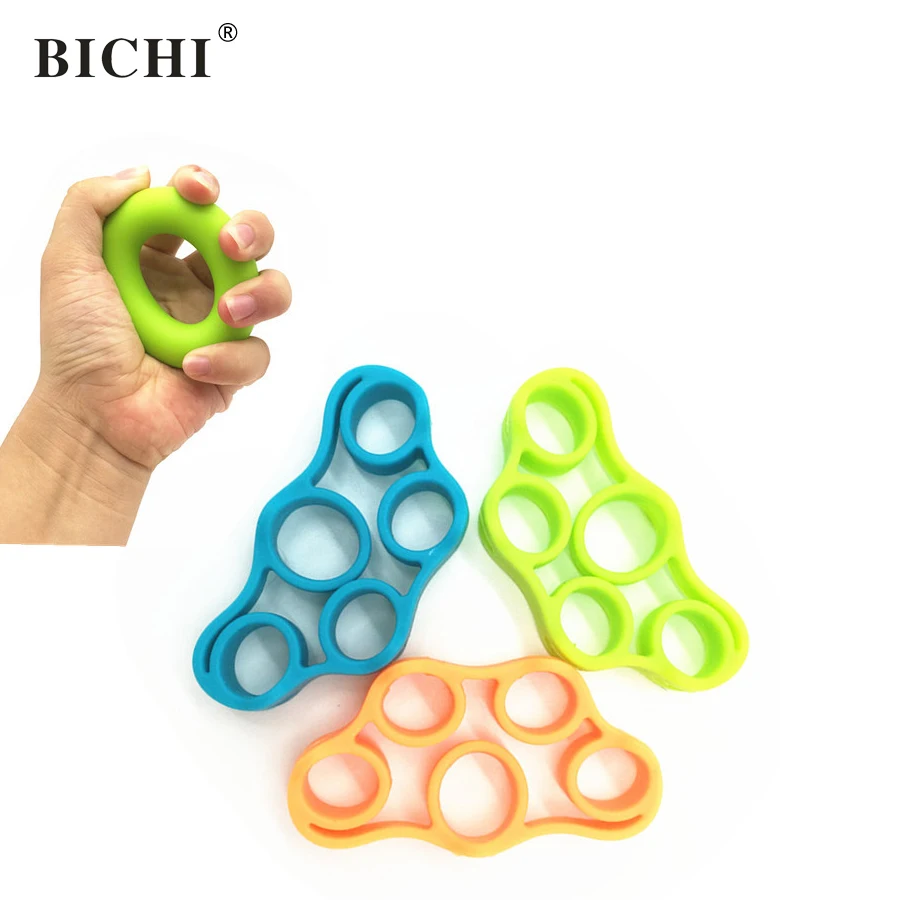 BICHI 2pcs 30-50LB Silicone Grip Ring Hand Finger Trainer Exercise Gym Fitness Puller Exerciser | Спорт и развлечения