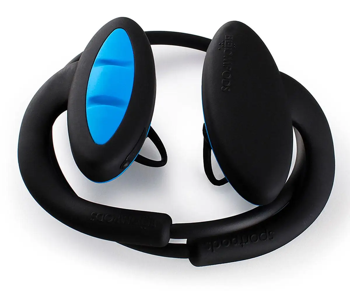 Спортивные наушники BOOMPODS SPORTPODS 2 черного и синего цвета|Наушники гарнитуры| |