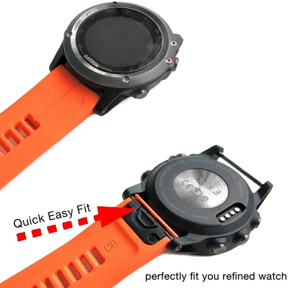 YOOSIDE Fenix 6X браслет 26 мм Quick Fit силиконовые спортивные водонепроницаемые часы ремешок для Garmin Fenix 5X5X Plus/Fenix 3 HR