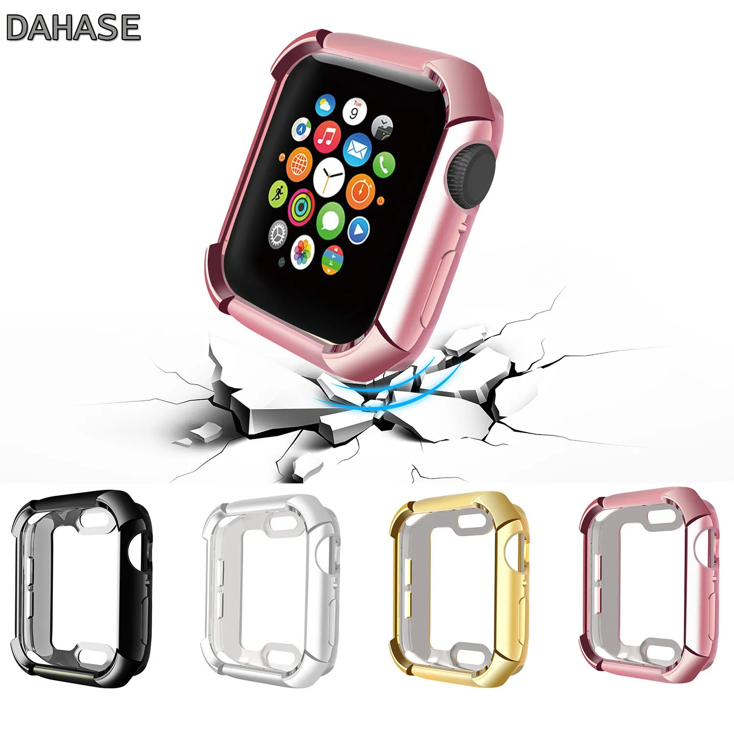 Чехол для Apple Watch Series 4 44 мм 40 защитный мягкий ударопрочный чехол бампер из ТПУ iWatch