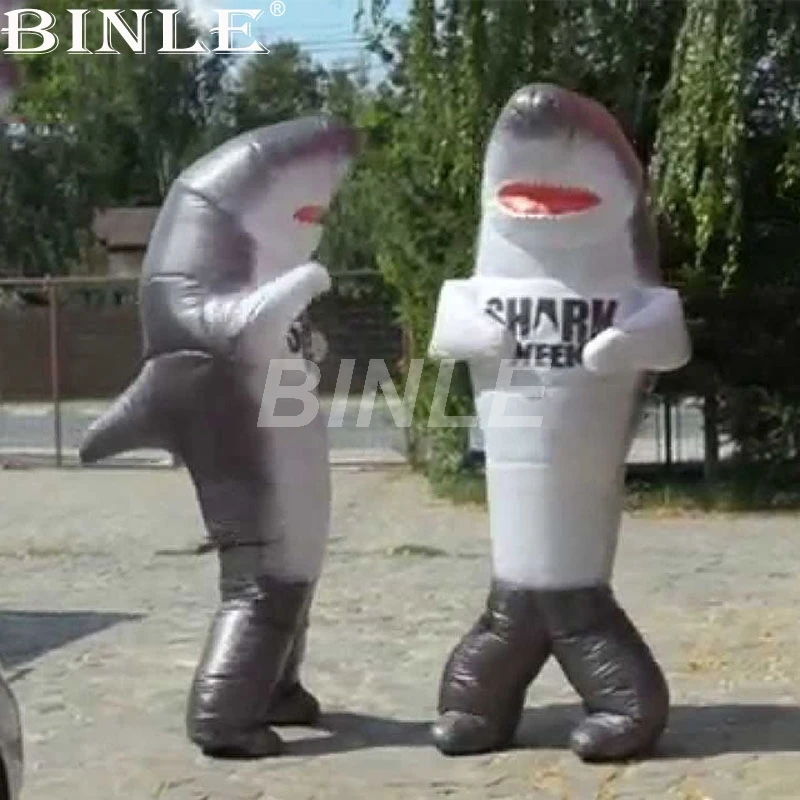 Надувной костюм акулы для Хэллоуина вечеринки сцены Косплея|Украшения своими
