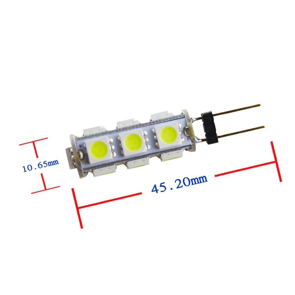 TraceBest 4 шт. белый G4 13 SMD светодиодный 5050 AC/DC 12V RV морской катер Camper светильник лампы