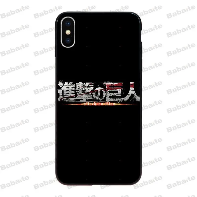 

Babaite Attack On Titan Black TPU Soft Phone Cover for iPhone Xr XsMax 8 7 6 6S Plus Xs X 5 5S SE 5C Cases11 11pro 11promax