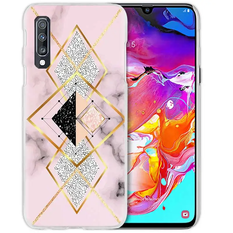 04 Геометрических фигур линии узор чехол для samsung Galaxy M40 A50 A80 A70 A60 A40 A30 A20e A10 J4 J6 плюс J8 Жесткий Чехол для мобильного телефона - Цвет: 04