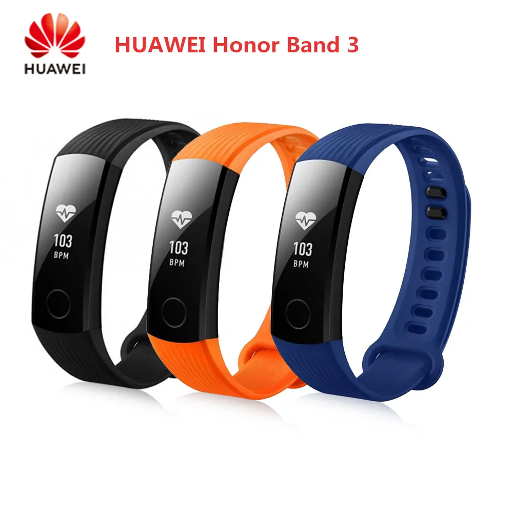 Оригинальный HUAWEI Honor Band 3 Smartband пульсометр потребление калорий шагомер