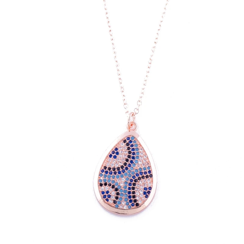 Rose Gold Necklace Juya Бесконечность греческий глаз ювелирные изделия поставки золото/серебро/розовое золото Турецкий Дурной глаз талисманы аксессуары для женщин мужчин ювелирные изделия - Окраска металла: Rose Gold Necklace