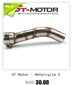 GT двигатель-мотоцикл полный выхлопные системы трубы для Honda CBR650F CB650F CBR650- передний ряд сторона Tntact из нержавеющей стали