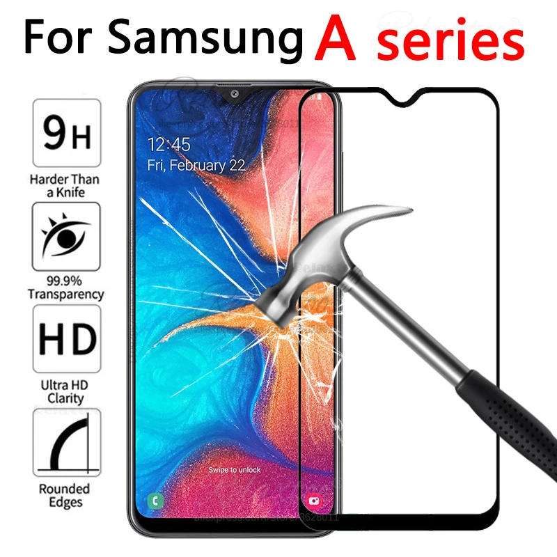 20 закаленное Стекло для samsung Galaxy A20 A30 A40 A50 A10 полный охват Экран протектор для samsung a205f защитная плёнка защитное стекло