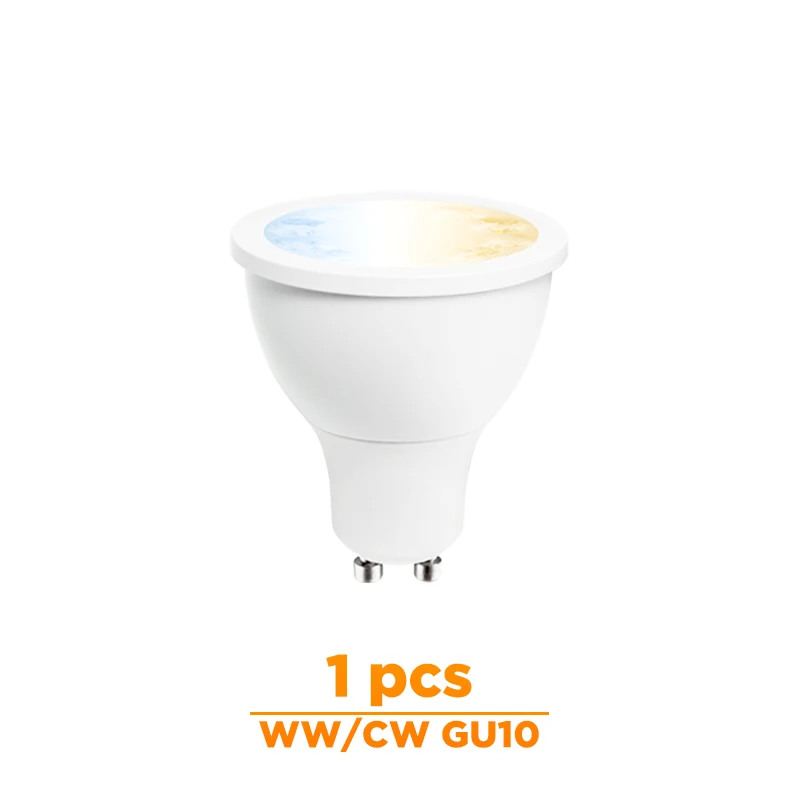 1 Pcs WWCW GU10 G светодиодный светильник OPTO zigbee ww/cw dimmer GU10 bulu Светодиодный прожектор 5 Вт ZLL smart APP контроллер AC100-240V холодный белый и теплый белый светодиодный светильник - Испускаемый цвет: 1 Pcs WWCW GU10
