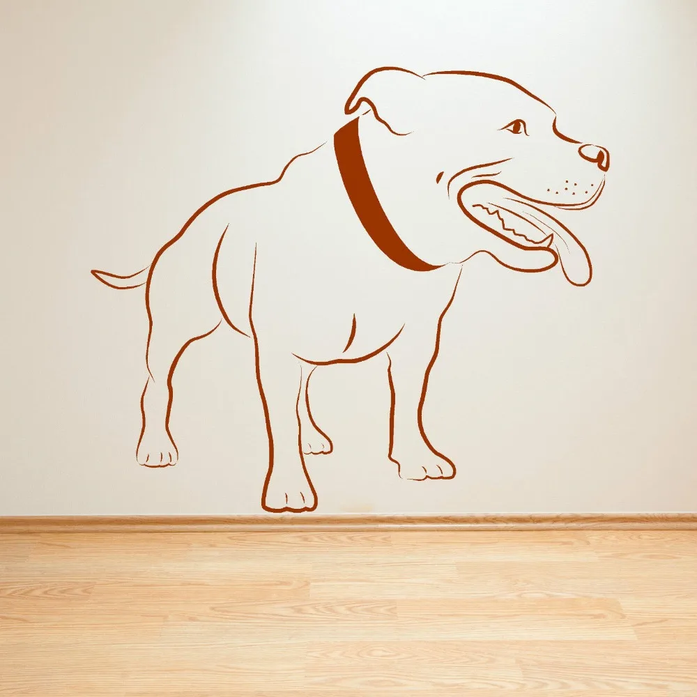 Стаффордширский с бультерьером собакой настенная Виниловая Наклейка номер