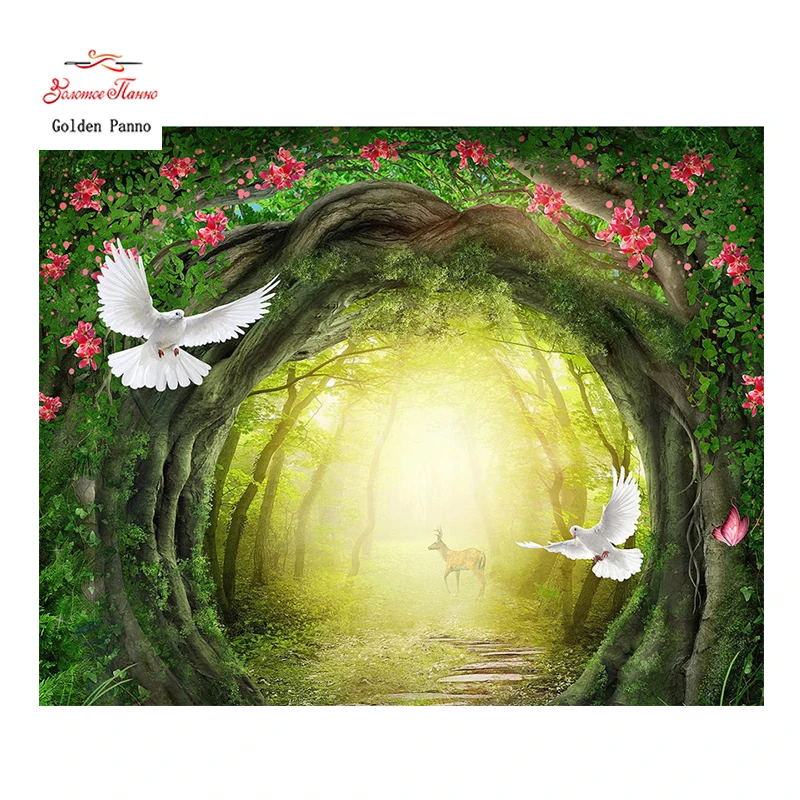 

Golden Panno,Needlework,DIY DMC 14CT Cross stitch Kit,The dove of peace Counted Pattern Embroidery Cross-stitch Painting 0402