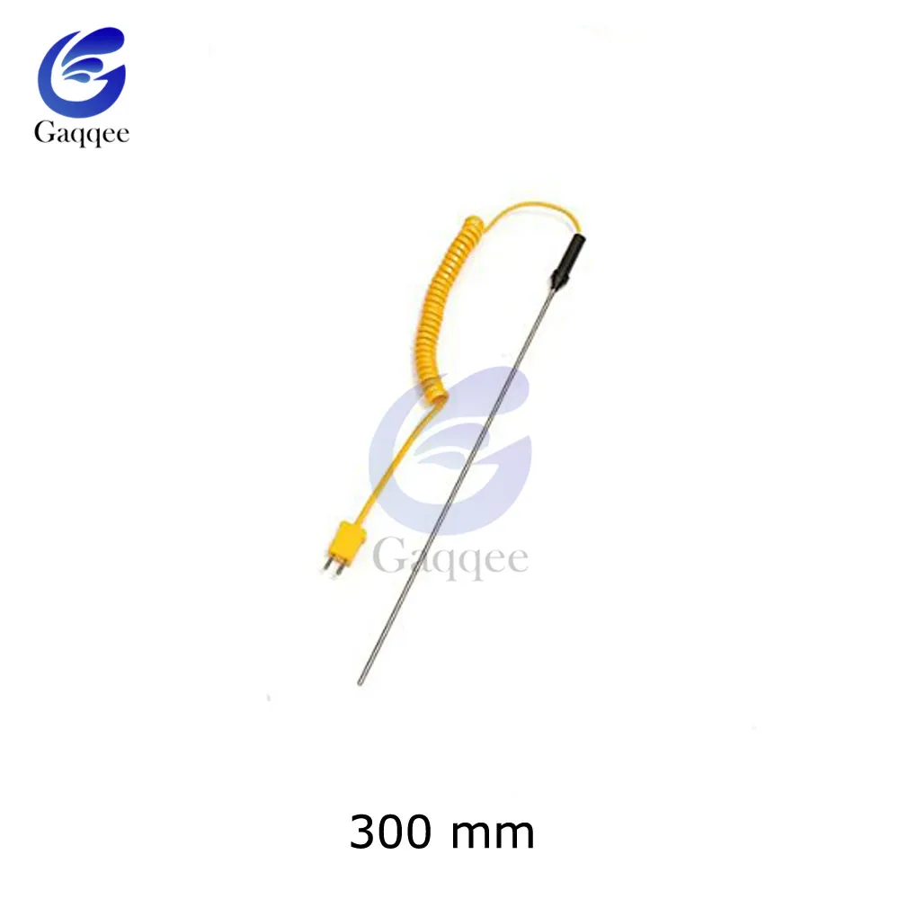 30cm Датчик термопары k-типа 10 см/30 см/50 см контроллер температуры-50C до 1200 с кабелем для цифрового термометра - Цвет: 30cm