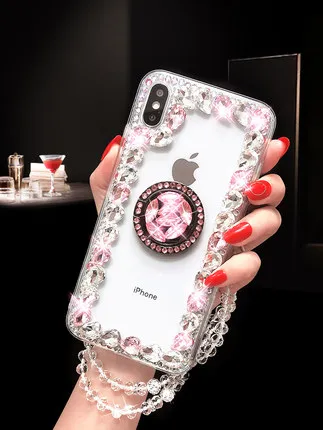 LaMaDiaa милые 3D светло-голубой алмаз кольцо “Цветок” с мягкий чехол для Xiaomi Redmi 8A 7 6 4X 4A 5A 6A Note 8 5 6 7 Pro 5A чехол для телефона чехол - Цвет: 3