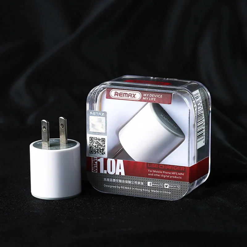 REMAX 5V 1A USB зарядное устройство для телефона EU US розетка портативное настенное