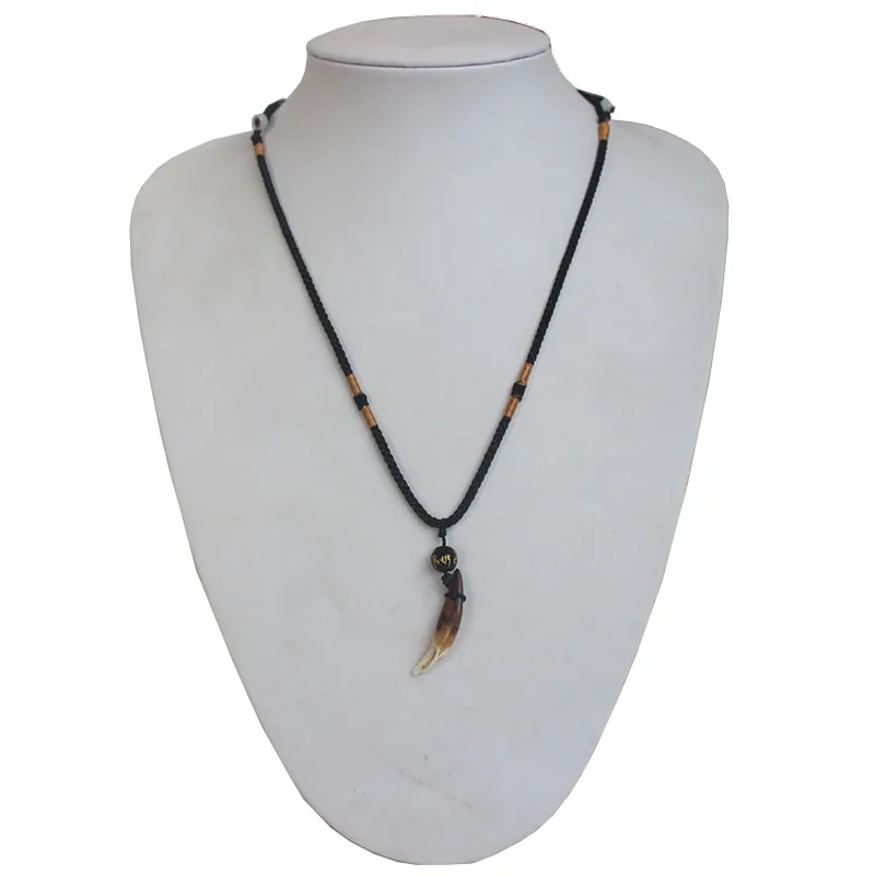 10 шт. модные ювелирные украшения голова волка настоящие мужчины волчий Клык зуб