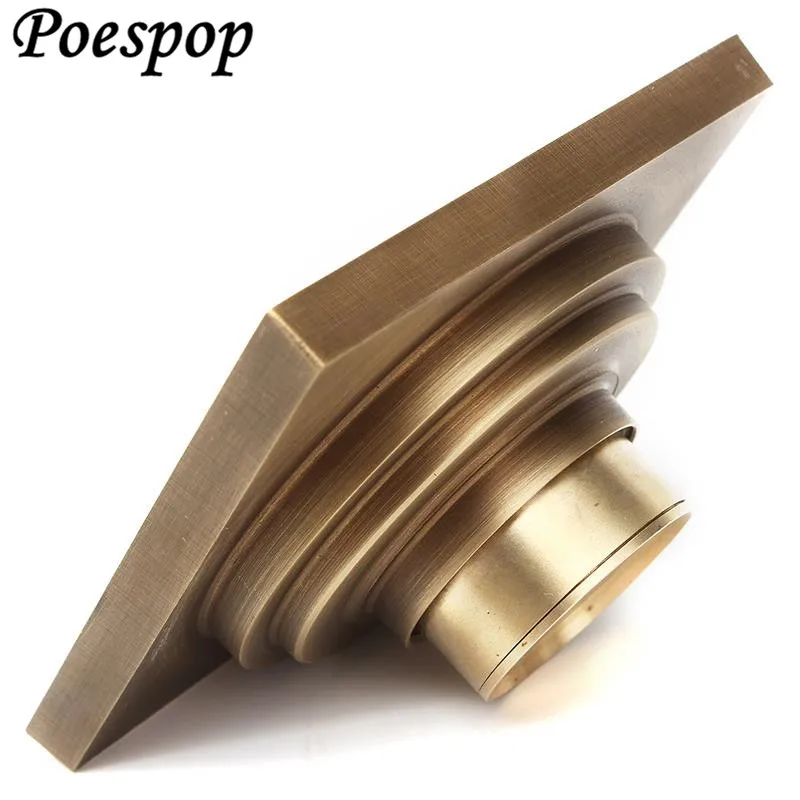 POSEPOP античная латунь Ванная комната сводом и напольным трапом квадратная душевая