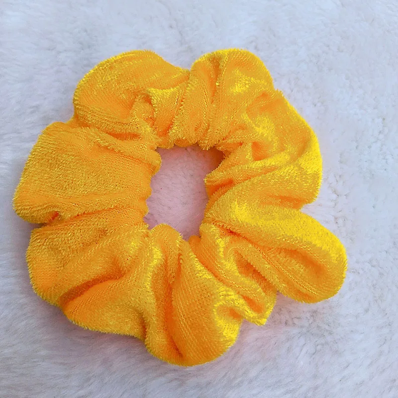16 Bright Yellow 40 цветов, винтажные резинки для волос, бархатные резинки для волос, женские эластичные резинки для волос, для девушек, конский хвост, держатель, резинки для волос, аксессуары для волос - Цвет: 16 Bright Yellow