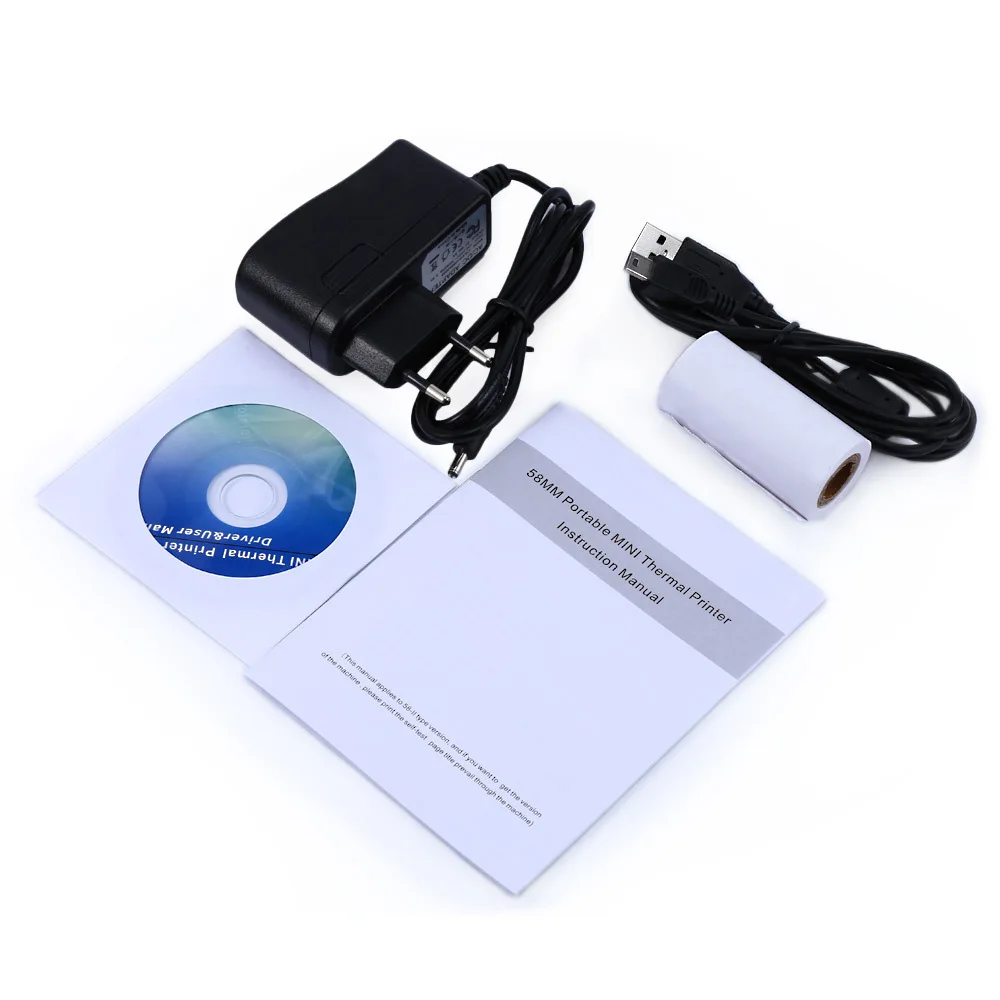 ZJiang ZJ-5802LD Mini Bluetooth Порты и разъёмы Термальность чековый принтер 58 мм высокой