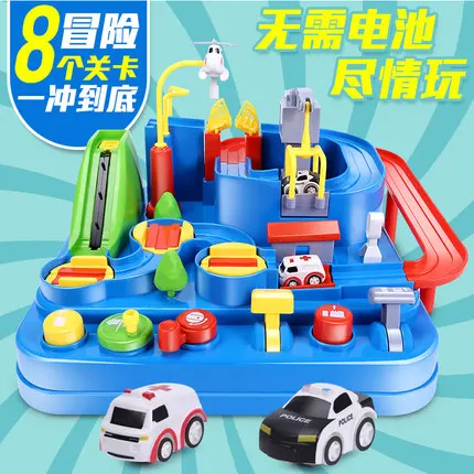 A Marble run маленький поезд трек мяч бег трек строительные игрушки лабиринт marble run gundam автомобиль большая игра Приключения скоростной транспорт - Цвет: A