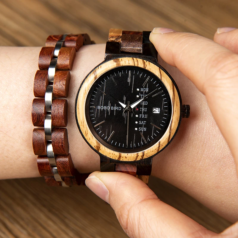 BOBO BIRD reloj hombre деревянный браслет из натурального дерева мужские часы ручной