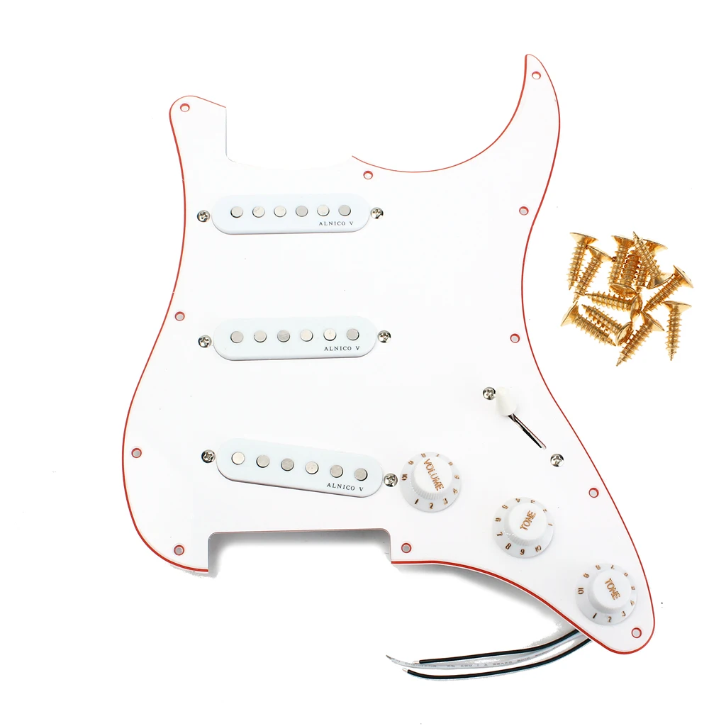 Набор Prewired Alnico V Pickguard для Fender гитара Stratocaster с 11 винтами аксессуары музыкальных