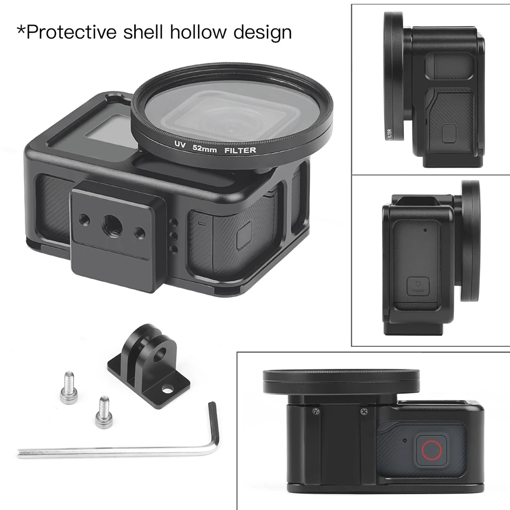 Алюминиевые аксессуары 60 г защитный чехол для камеры GoPro Hero7 6 5 с 52 мм