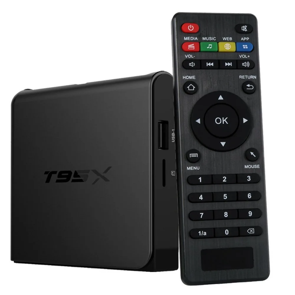 2 предмета T95X Android TV Box Amlogic S905X Quad Core 6.0 1 г 8 KD 16.1 4 К x H.265 2.4 BT4.0 Wi Fi 100 м LAN media player|media