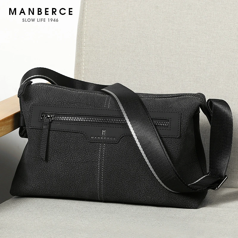 Manberce Мода коровьей Пояса из натуральной кожи Crossbody сумка для Для мужчин Сумки на