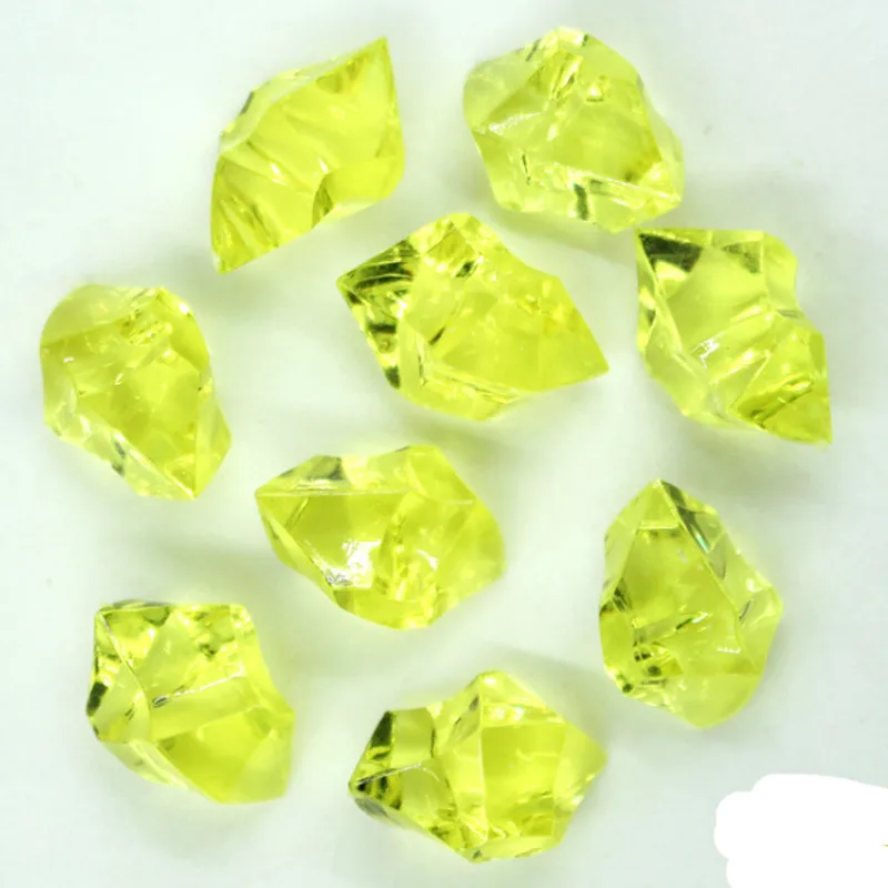 light yellow 50 шт. 14*11 мм акриловые хрустальные алмазные пешки неправильные каменные шахматные игровые части для настольных игр аксессуары - Цвет: light yellow