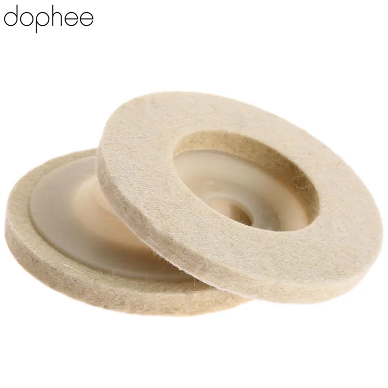 dophee 100mm Dremel Accessories Polishing Pad Wool Felt Buffing Wheel Grinding Polisher Disc for Metal Rotary Tool *1 | Инструменты
