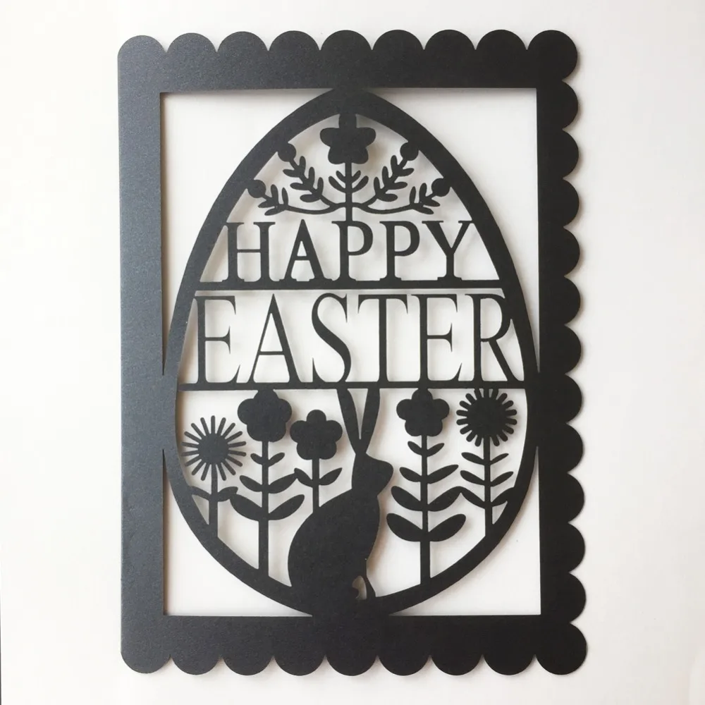 

100pcs/lot Delicate 250gsm Pearl Paper Easter Invitations Card Happy Easter Decorations Creative Design Greeting Blessing Card
