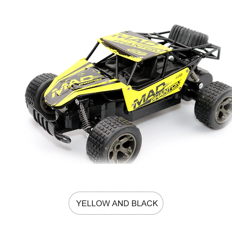 Цвет: желтый 4WD 1:18 RC автомобили 2,4 GHz RC автомобиль амортизатор металлический корпус Внедорожный гоночный автомобиль багги электронный пульт дистанционного управления автомобиль игрушка - Цвет: Цвет: желтый