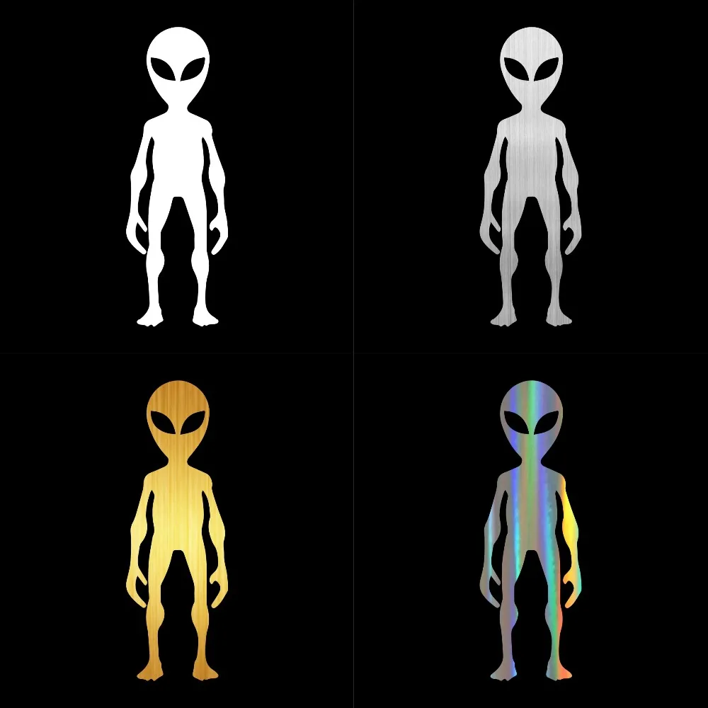 Tangcredy 2-я половинная цена 4 см * 12 8 &quotAlien стоя&quot виниловая наклейка забавные