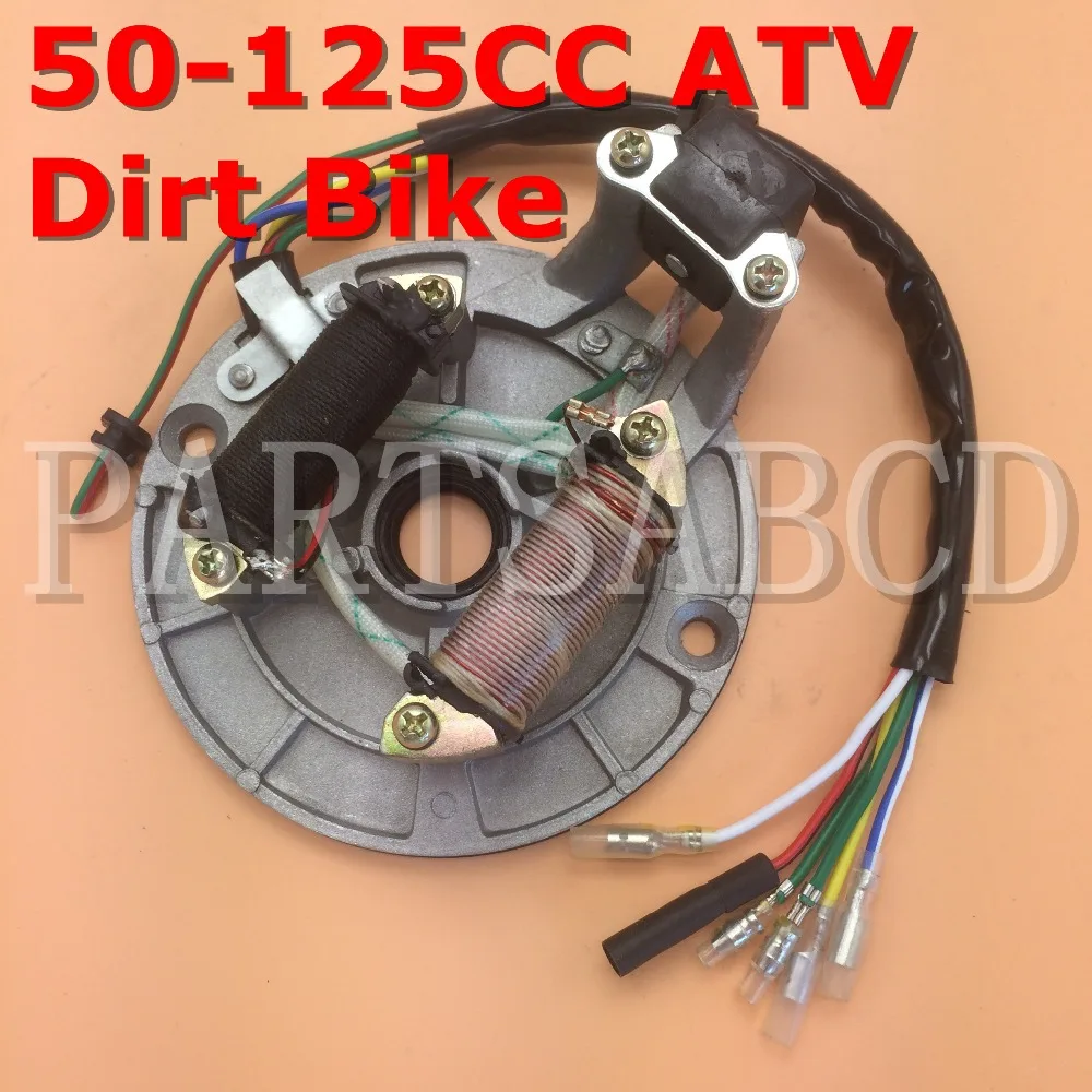 PARTSABCD МАГНЕТО СТАТОР пластина 70cc 90cc 110cc 125cc Байк ATV картинг китайский 2 катушки|stator