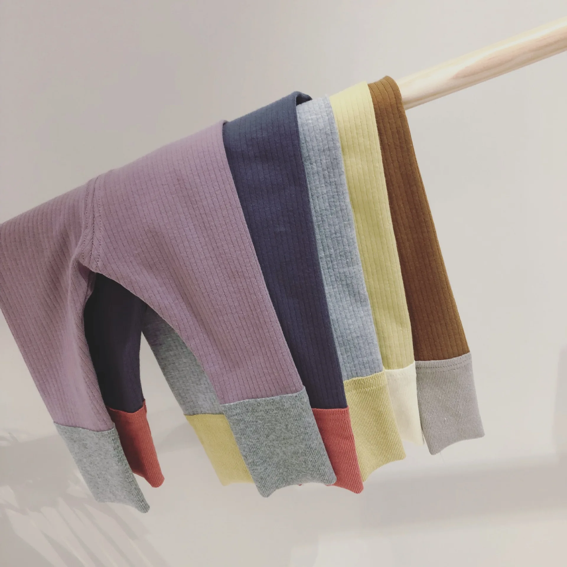 Новинка весны 2019 хлопковые штаны детские вязаные леггинсы длинные брюки в стиле