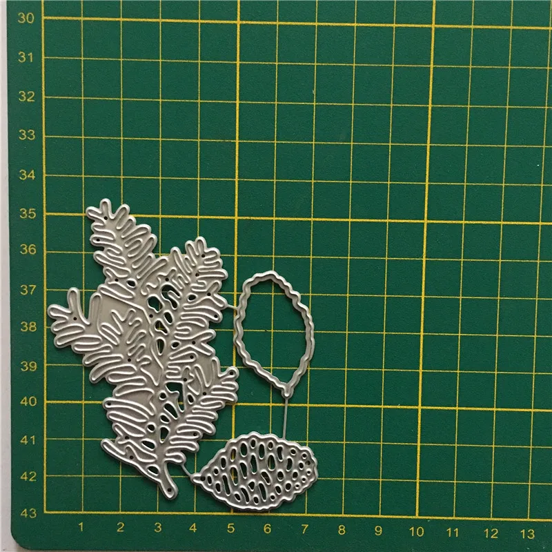 DIY Дерево листья высечки для высечки папка для изготовления карт альбом штампы Металлическое Тиснение трафареты шаблоны для скрапбукинга тиснение 72x83 мм