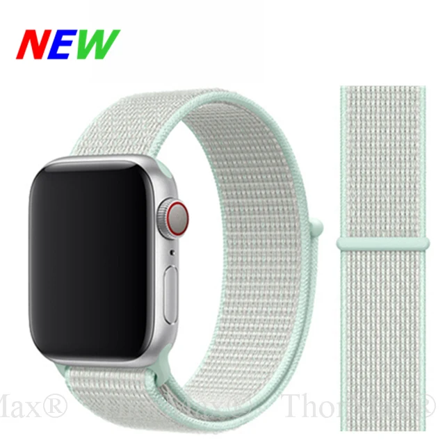 29-Teal Tint Нейлоновый ремешок для apple Watch band 5 4 3 iWatch band 42 мм 44 мм 40 мм apple wacth 4 3 2 аксессуары для браслетов Sport Loop correa - Цвет ремешка: 29-Teal Tint