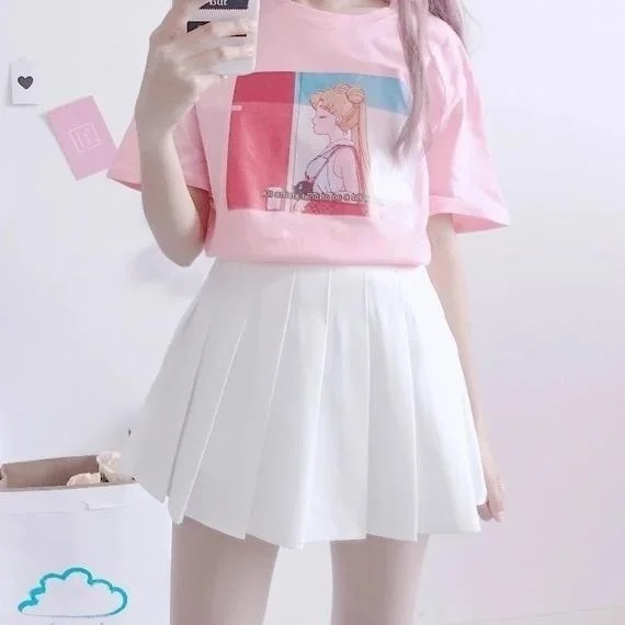 Fashionshow JF All Atists как правило немного странные Японские Аниме Kawaii летние футболки