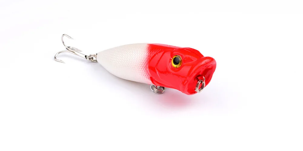 

5PCS Popper Minnow Fishing Crankbait Fish Bass lure hook baits 6.5m/11.5g