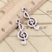 20pcs charms musical note 26x20mm tibetan bronze silver color pendants antique jewelry making diy handmade craft