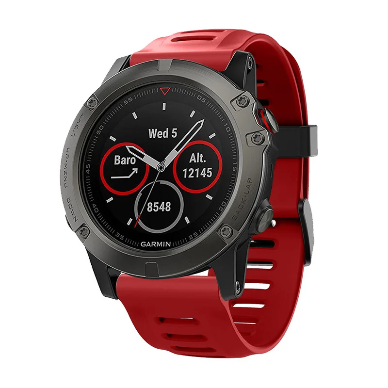 Для Garmin Fenix 5X5 5S Plus 3 3 HR 26 22 20 мм ремешок для часов быстросъемный силиконовый легкий ремешок