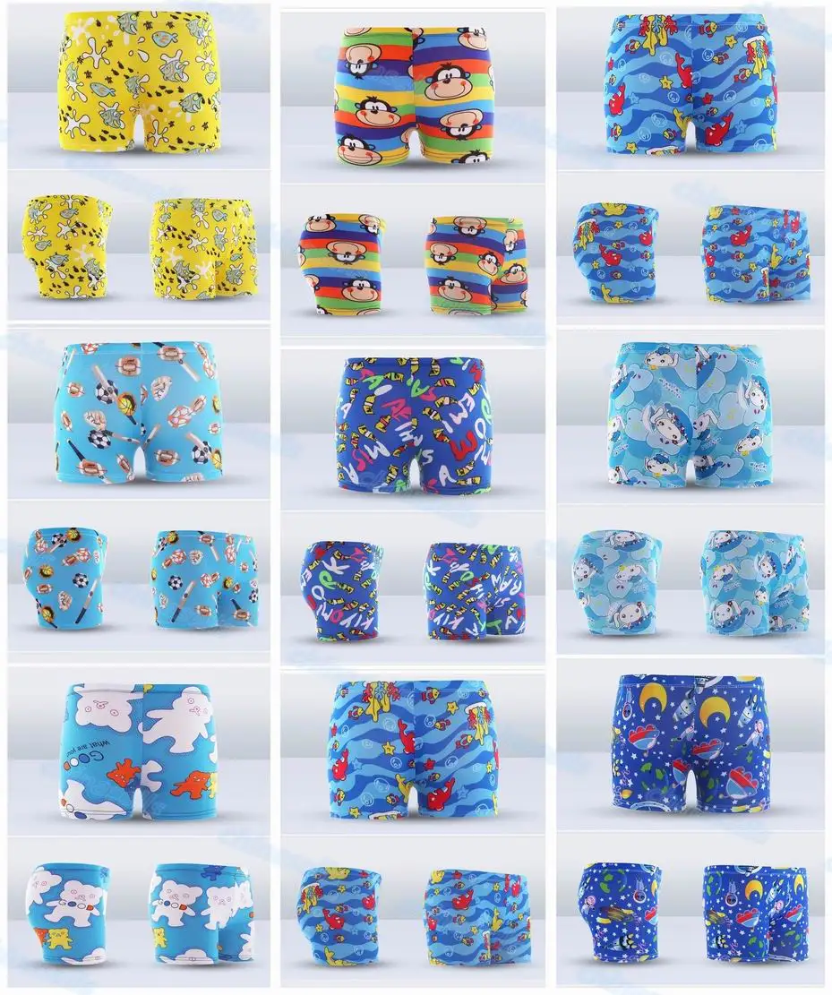 2-6 years adjustable cartoon children swimming trunks Marine animals stars child boy briefs pants | Спорт и развлечения