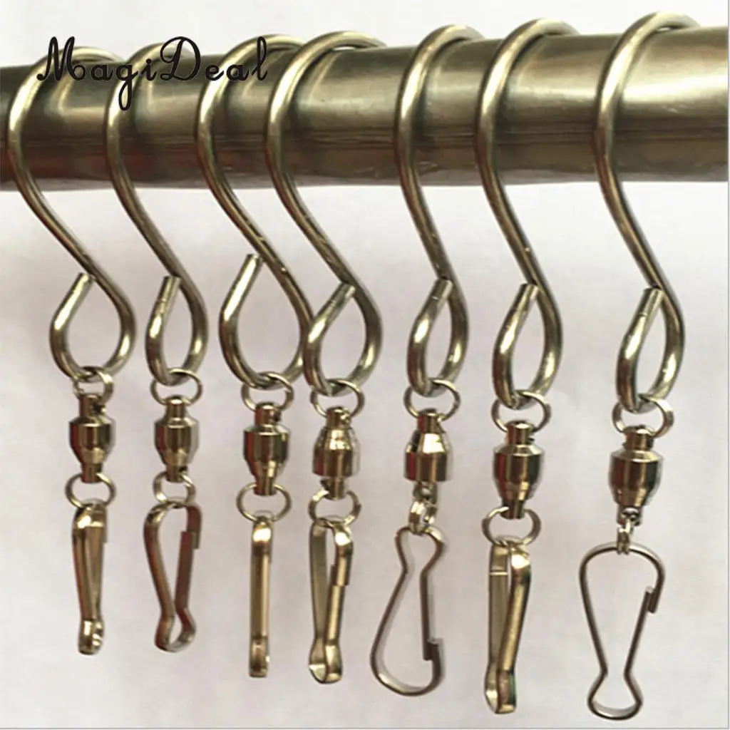 10Pcs Powerful Stainless Steel S Shape Bathroom Shower Curtain Hooks Rings With Clip #1 | Дом и сад