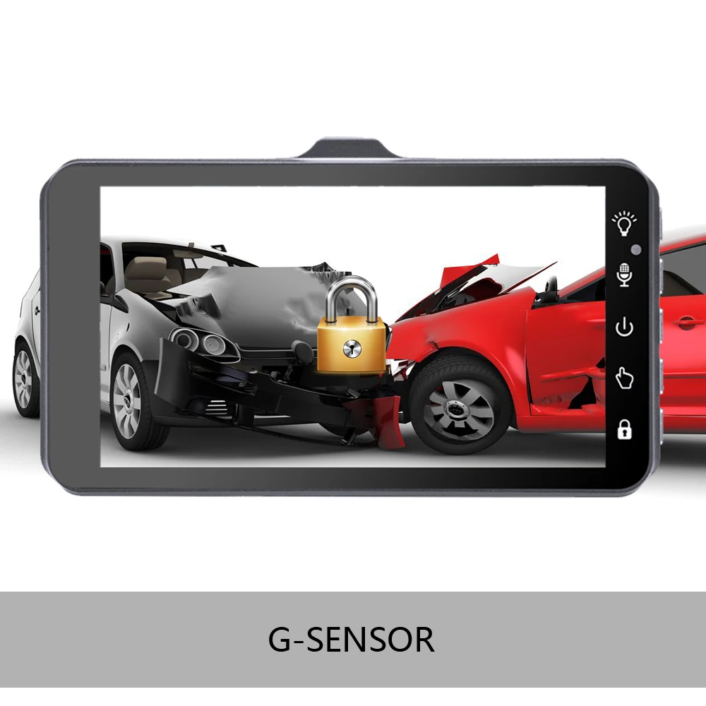 Podofo Сенсорный экран Dash Cam Новинка Двойной объектив Видеорегистраторы для